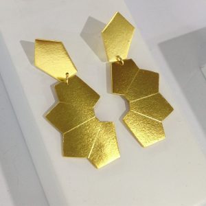 Aretes Abanico Maxi oro