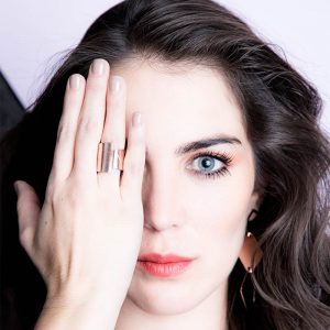 Anillo Secuencias en oro rosa