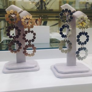 Aretes Exa oro rosa