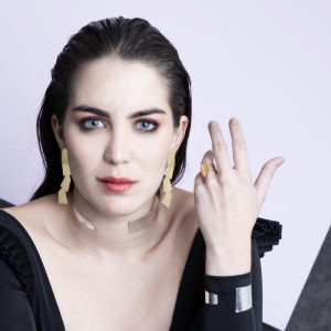 Aretes Hilera en oro