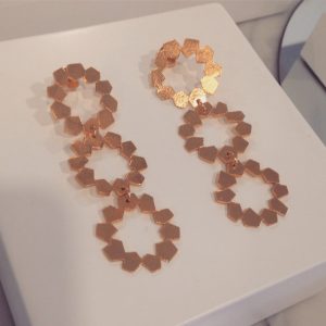 Aretes Exa oro rosa
