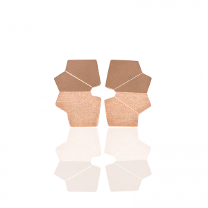 Aretes Abanicos mini oro rosa
