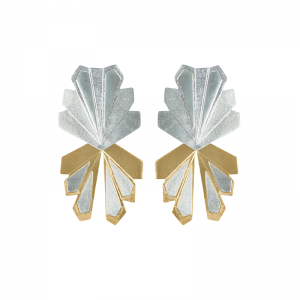 Aretes Frailejones oro y plata