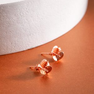 Aretes Hélice mini oro rosa