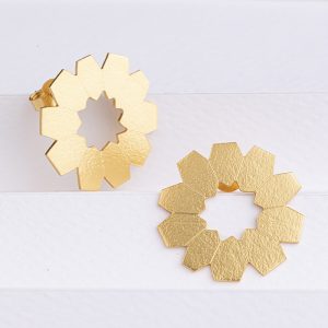 Aretes Círculo Kromo oro