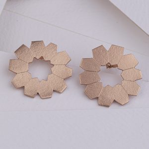 Aretes Círculo Kromo oro rosa