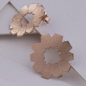 Aretes Círculo Kromo oro rosa