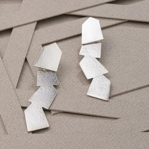 Aretes Hilera en plata
