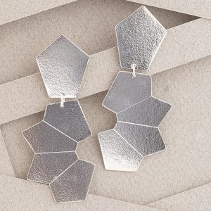 Aretes Abanico Maxi plata