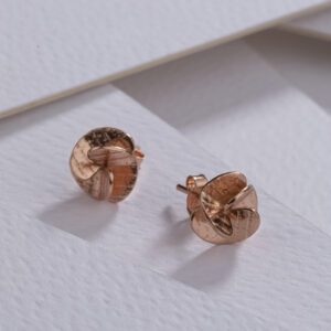 Aretes Hélice mini oro rosa