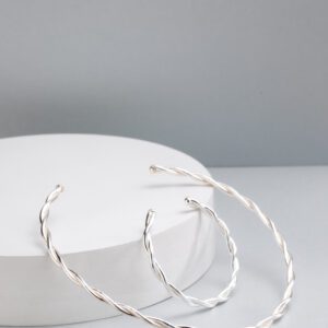 Pulsera Hilos Tejidos Plata