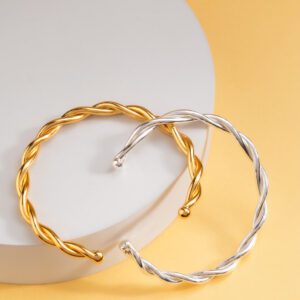 Pulsera Hilos Tejidos Plata