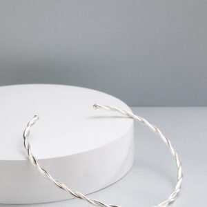 Choker Hilos Tejidos plata