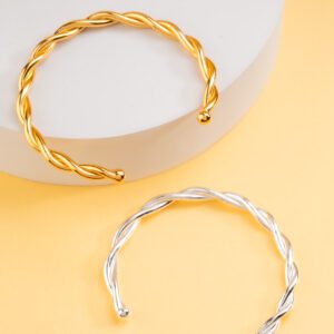 Pulsera Hilos Tejidos oro