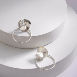 Aretes Aros mini Hélice plata