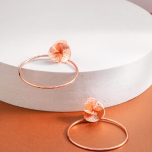 Aretes Aros maxi Hélice oro rosado
